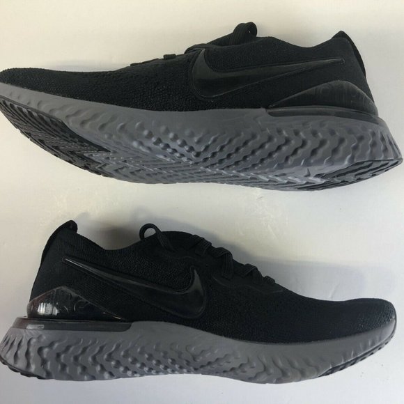 Nike Epic React Flyknit 2 Running Shoes Black / Gunsmoke Grey  BQ8928 001 - Picture 3 of 6
